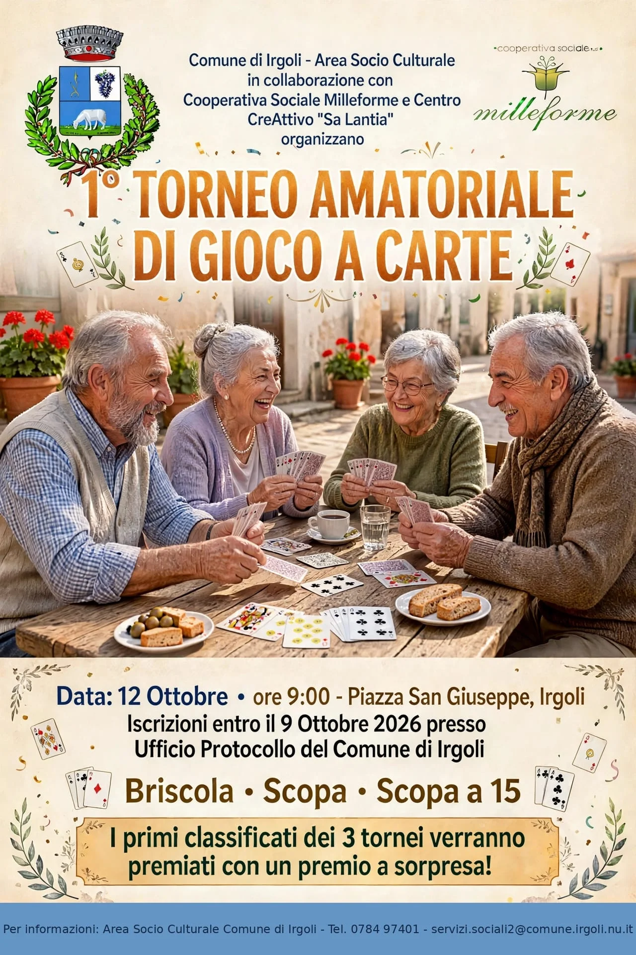 PRIMO TORNEO AMATORIALE di GIOCO A CARTE